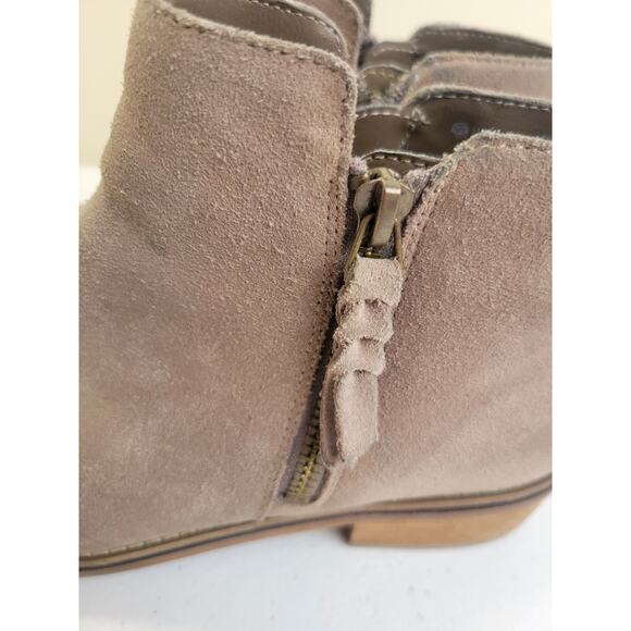 Blondo Ankle Booties Liam B5859-MSH Tan Suede Waterproof Side Zip Womens Sz 8.5M - Picture 7 of 11